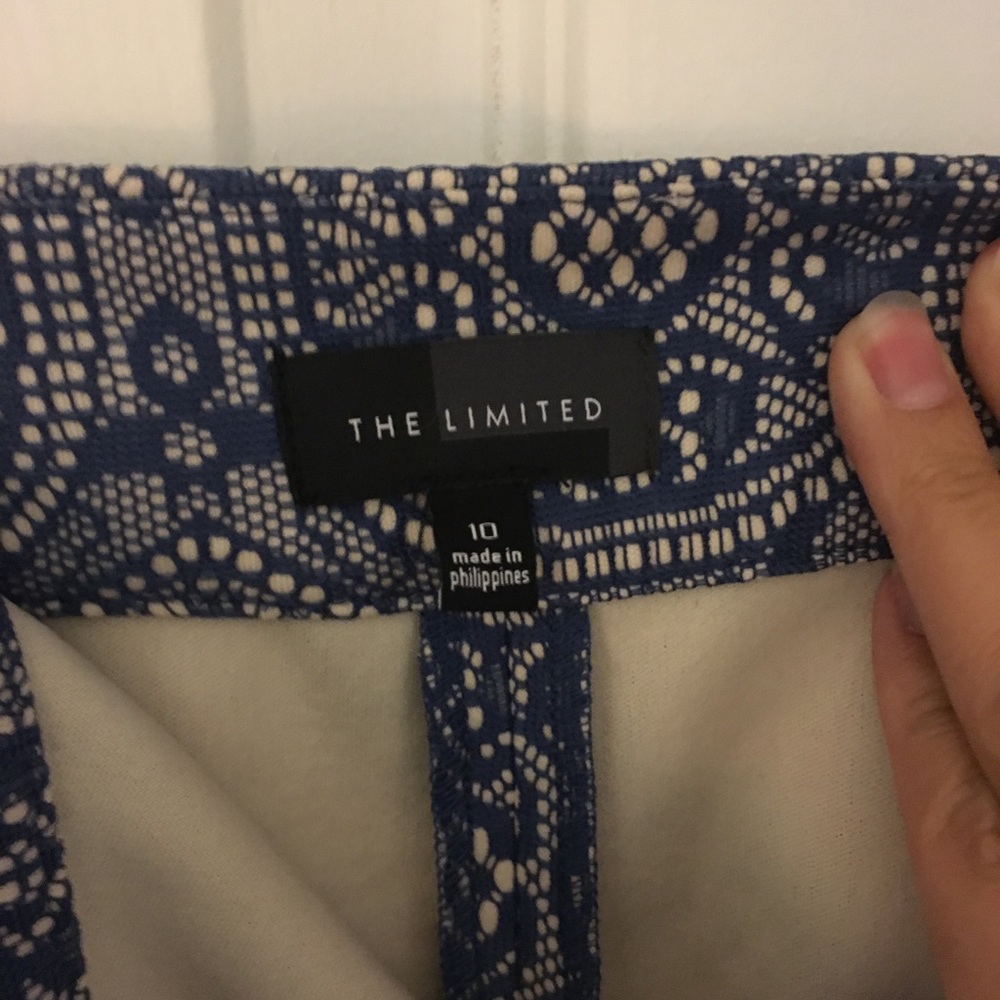 Blue and Ivory Pencil Skirt